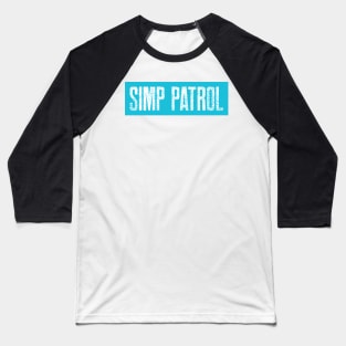 Simp Patrol Retro Blue Distressed Baseball T-Shirt